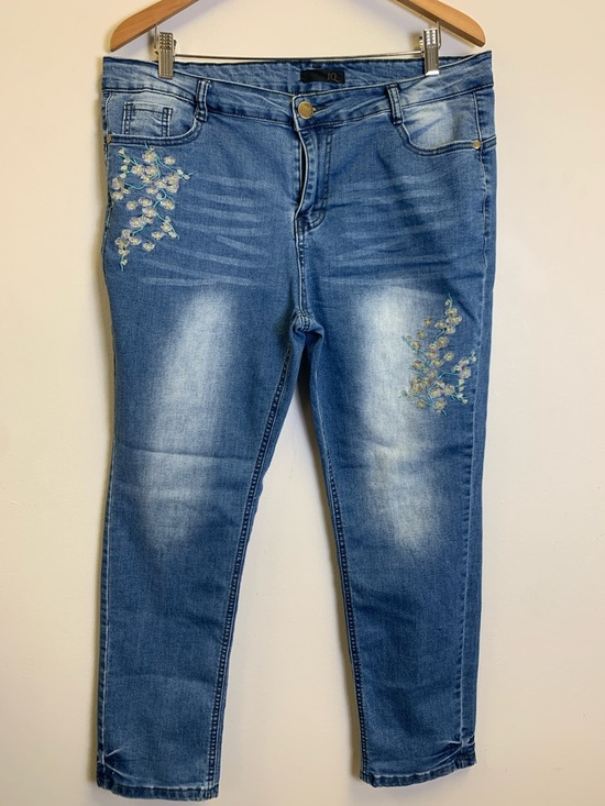 IQ Denim - IQ Slim Light Blue Embroidered Skinny Jeans for Women